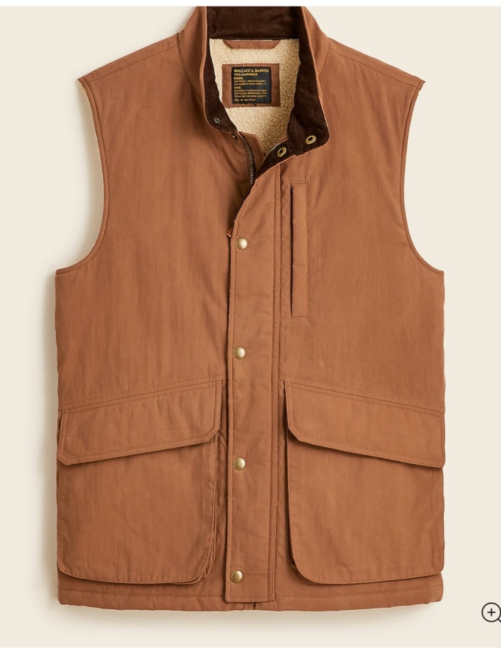 J Crew x Wallace & Barnes field vest